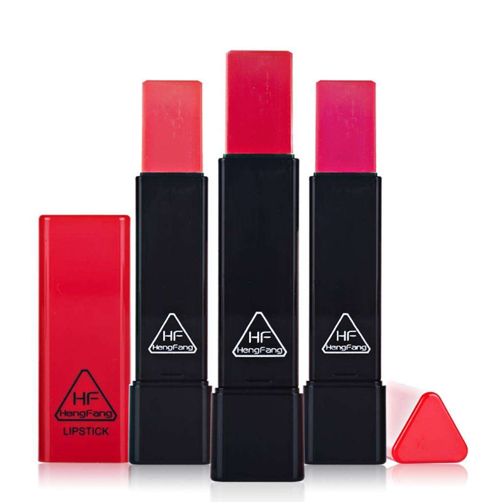 Natural Long Lasting Moisturizing Triangle Lipstick Nutritious Lip Gloss Rose