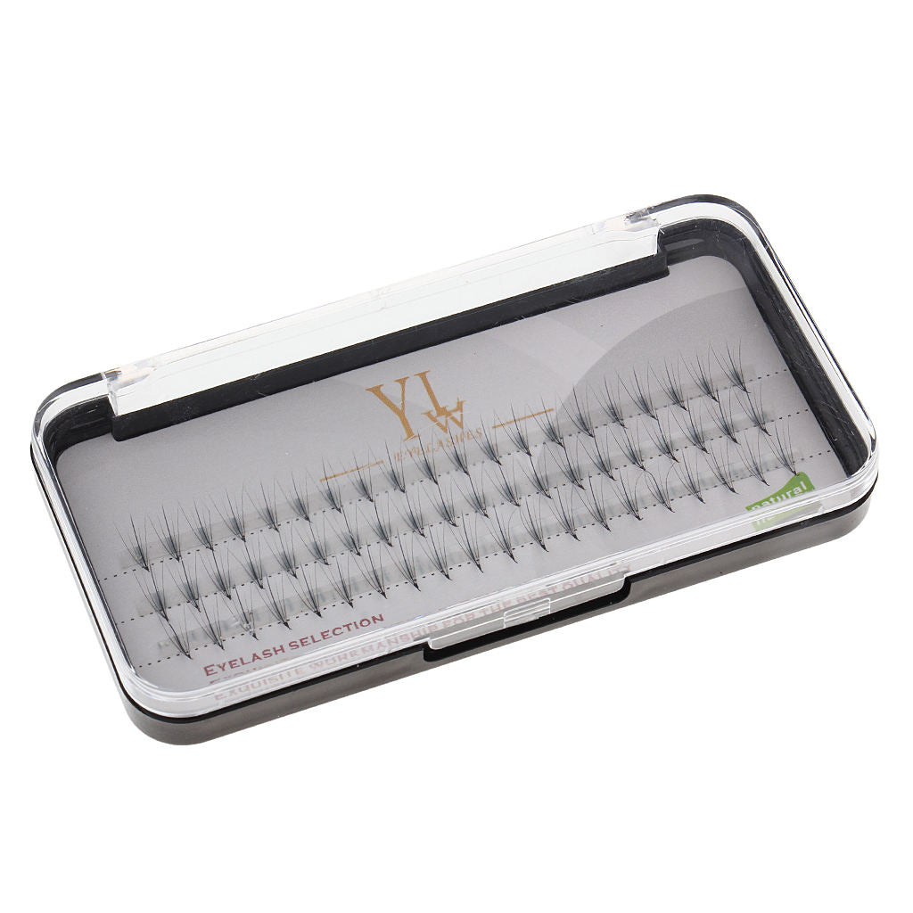 Natural Long Black Individual False Eyelashes Eye Lashes Extensions Makeup 12mm