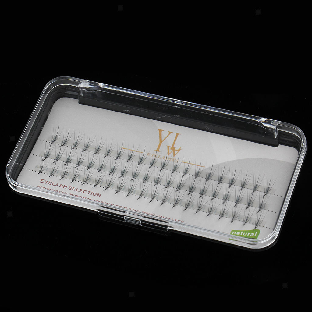 Natural Long Black Individual False Eyelashes Eye Lashes Extensions Makeup 12mm