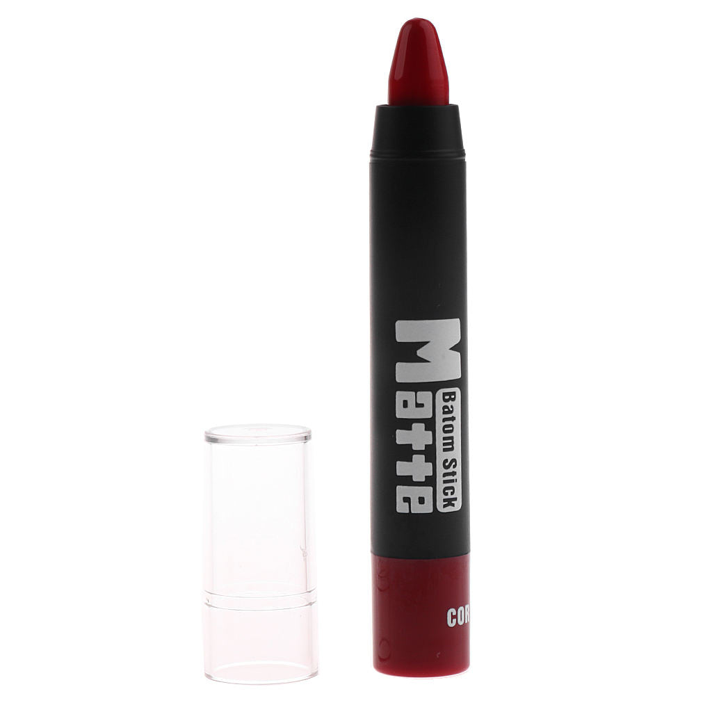 Lasting Moisturizing Velvet Lipstick Matte Gloss Lip Crayon Comestics Pencil #D