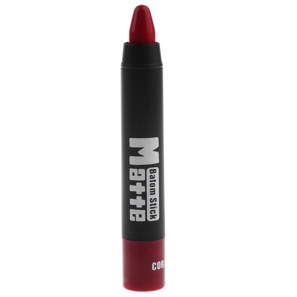 Lasting Moisturizing Velvet Lipstick Matte Gloss Lip Crayon Comestics Pencil #D