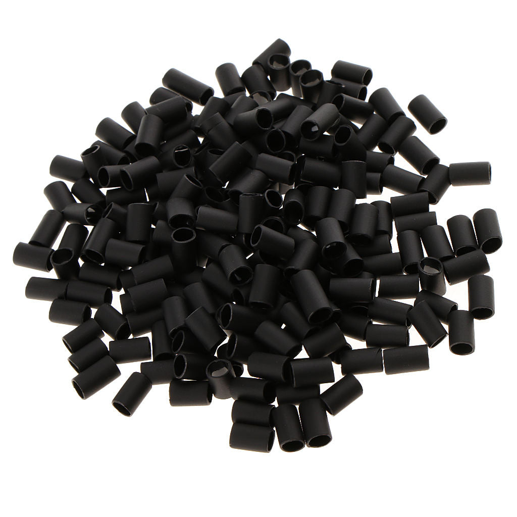 Pack of 200 Heat Shrinkable Micro Link Rings Braiding Beads 6mm Glue Lined Tubes