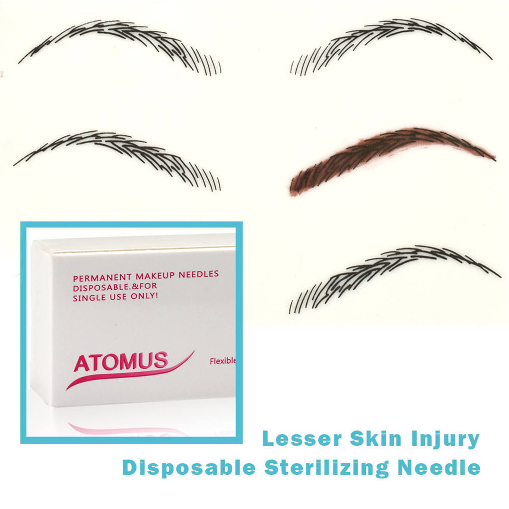 50x Microblading Needle Manual Tattoo Pencil Tool Set with Measurement Ruler