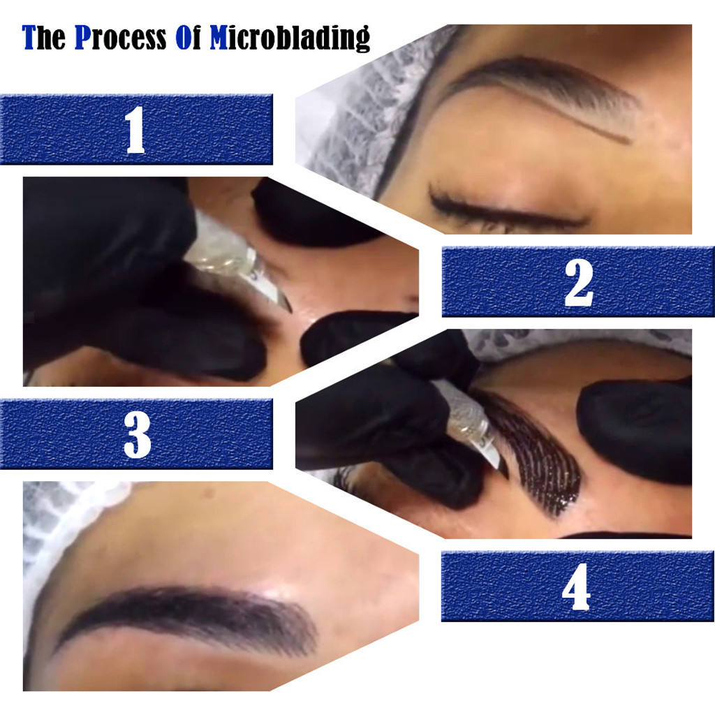 Eyebrow Razor Permanent Makeup Kit Tattoo Pen Practice Skin Pigment Holder
