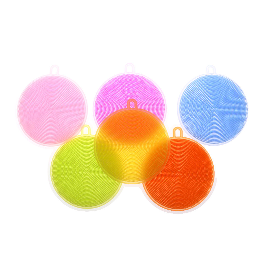 6 Pieces Silicone Soft Baby Bath Shower Brush Scalp Massage Skin Scrubber