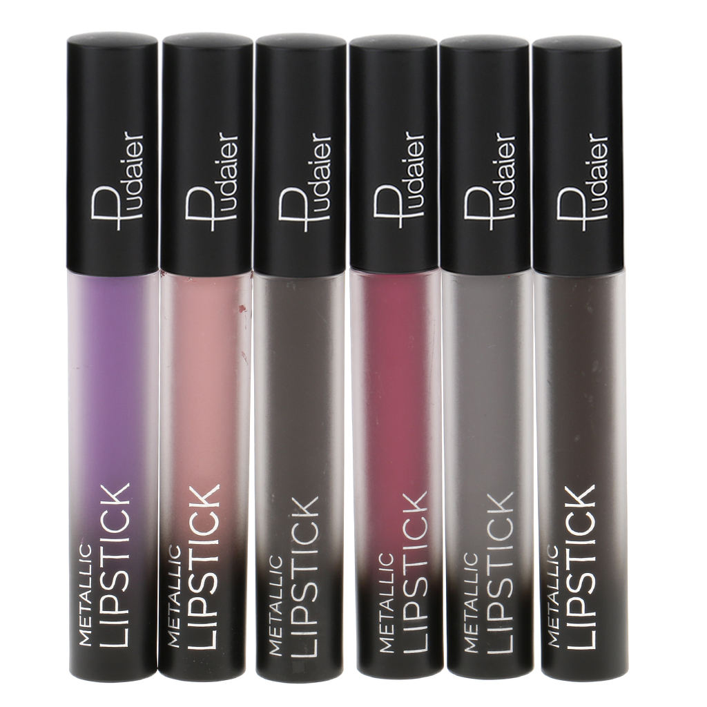 6 Color Beauty Liquid Lipstick Matte Shimmer Lip Gloss Waterproof Makeup 19-24