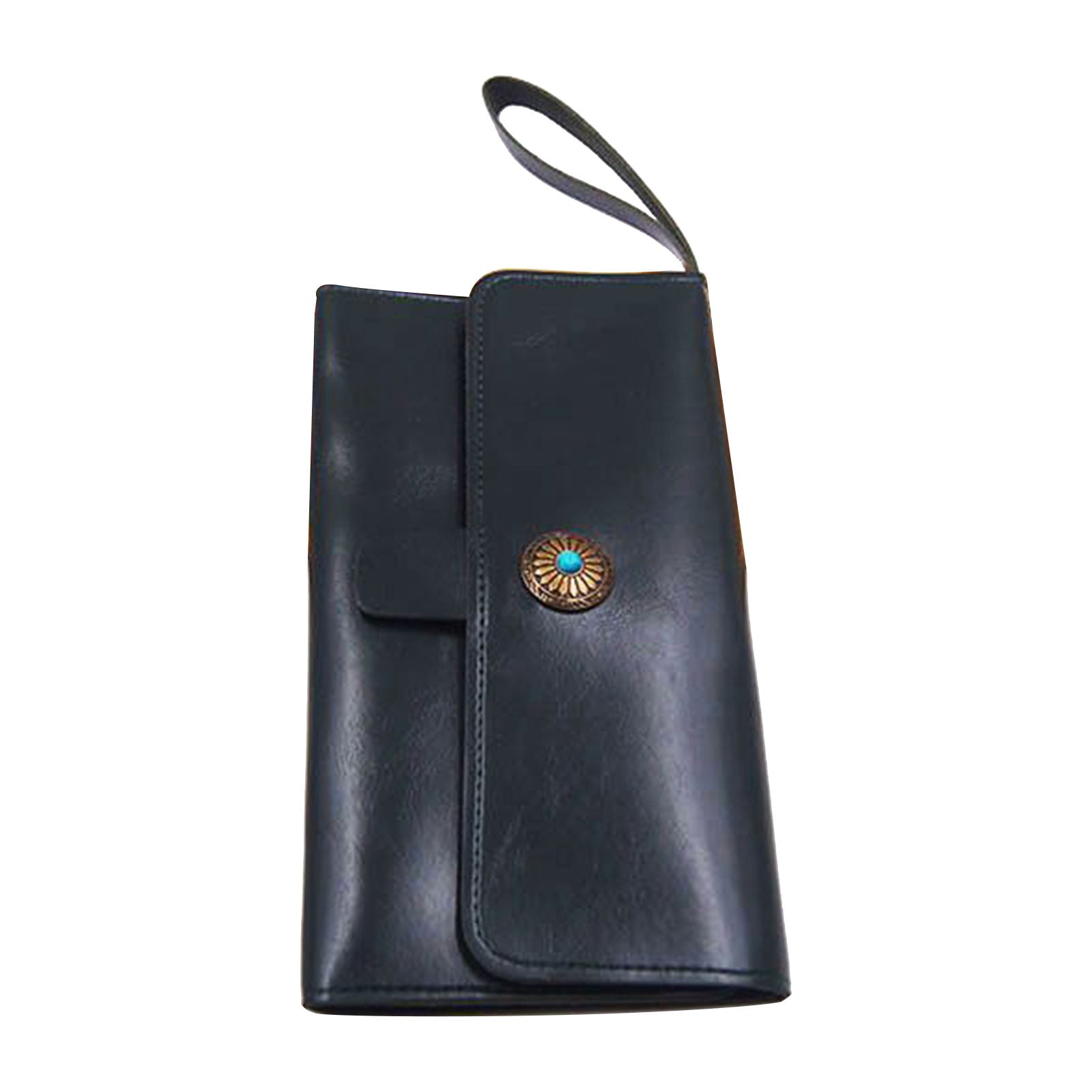Soft Brown PU Leather Hair Cut Tools Holder Pouch Scissors Shears Case