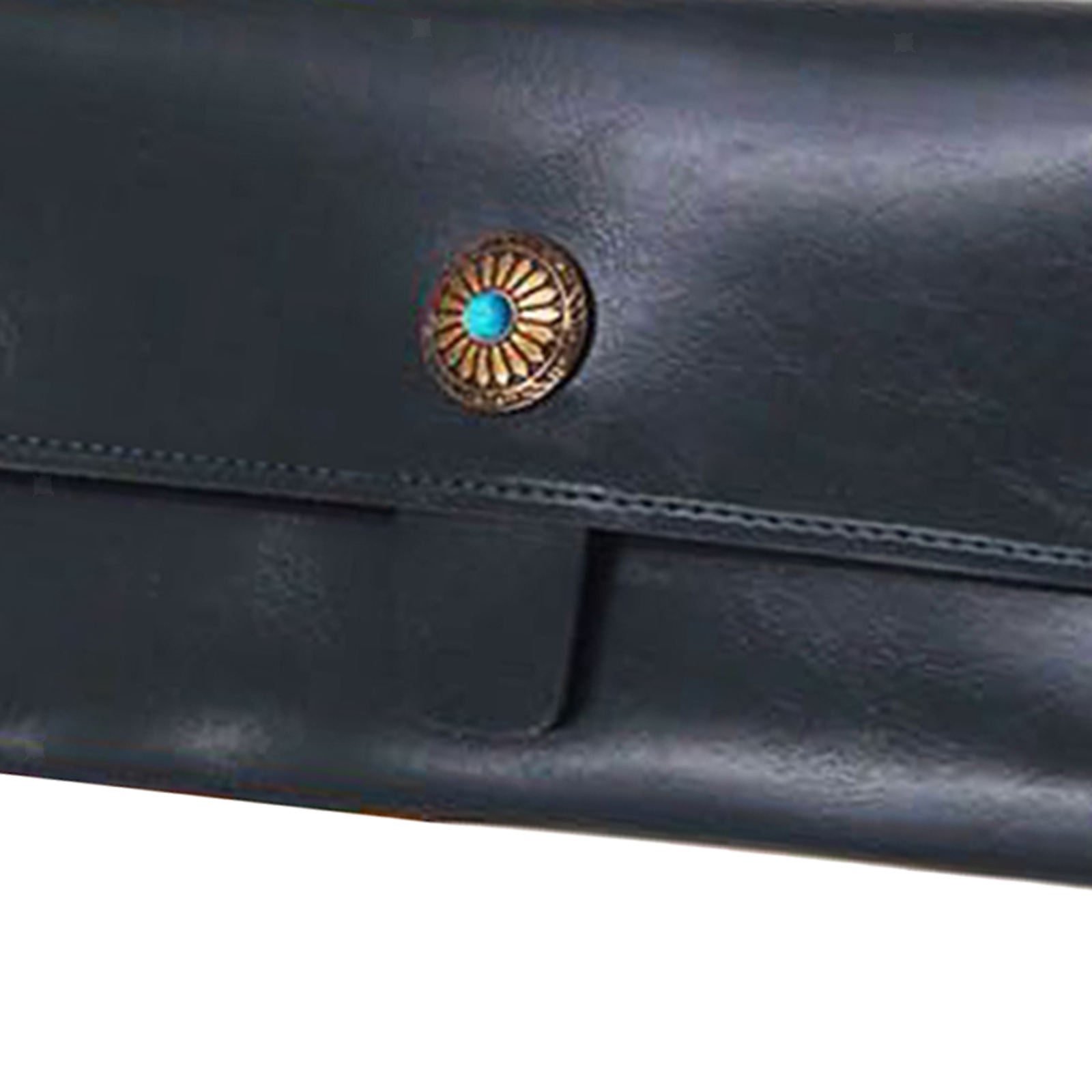 Soft Brown PU Leather Hair Cut Tools Holder Pouch Scissors Shears Case