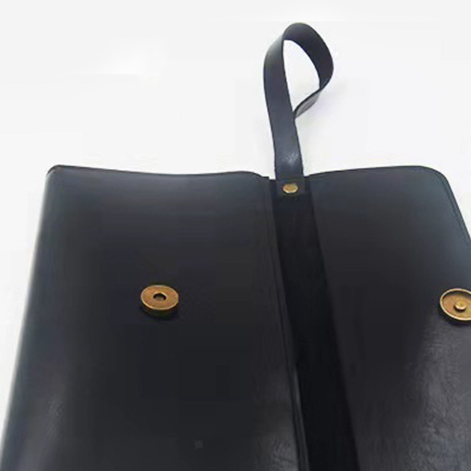 Soft Brown PU Leather Hair Cut Tools Holder Pouch Scissors Shears Case