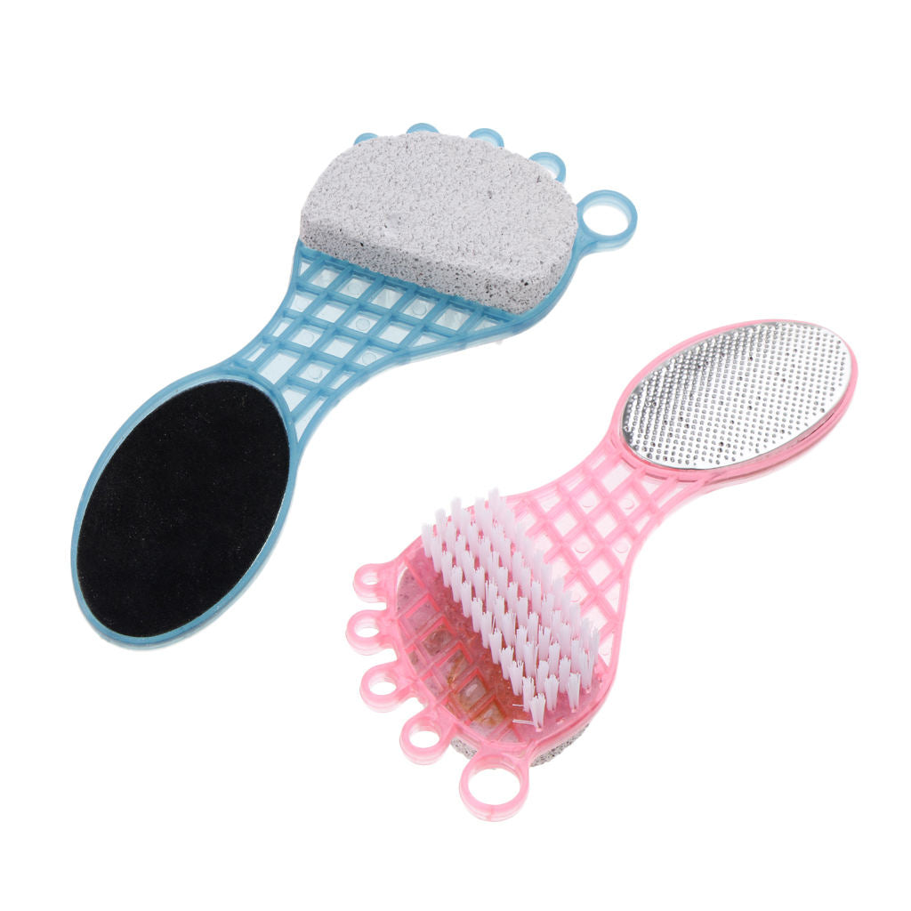 2Piece 4 in 1 Foot Pumice Stone Callus Dead Skin Remover Pumice Feet Scraper