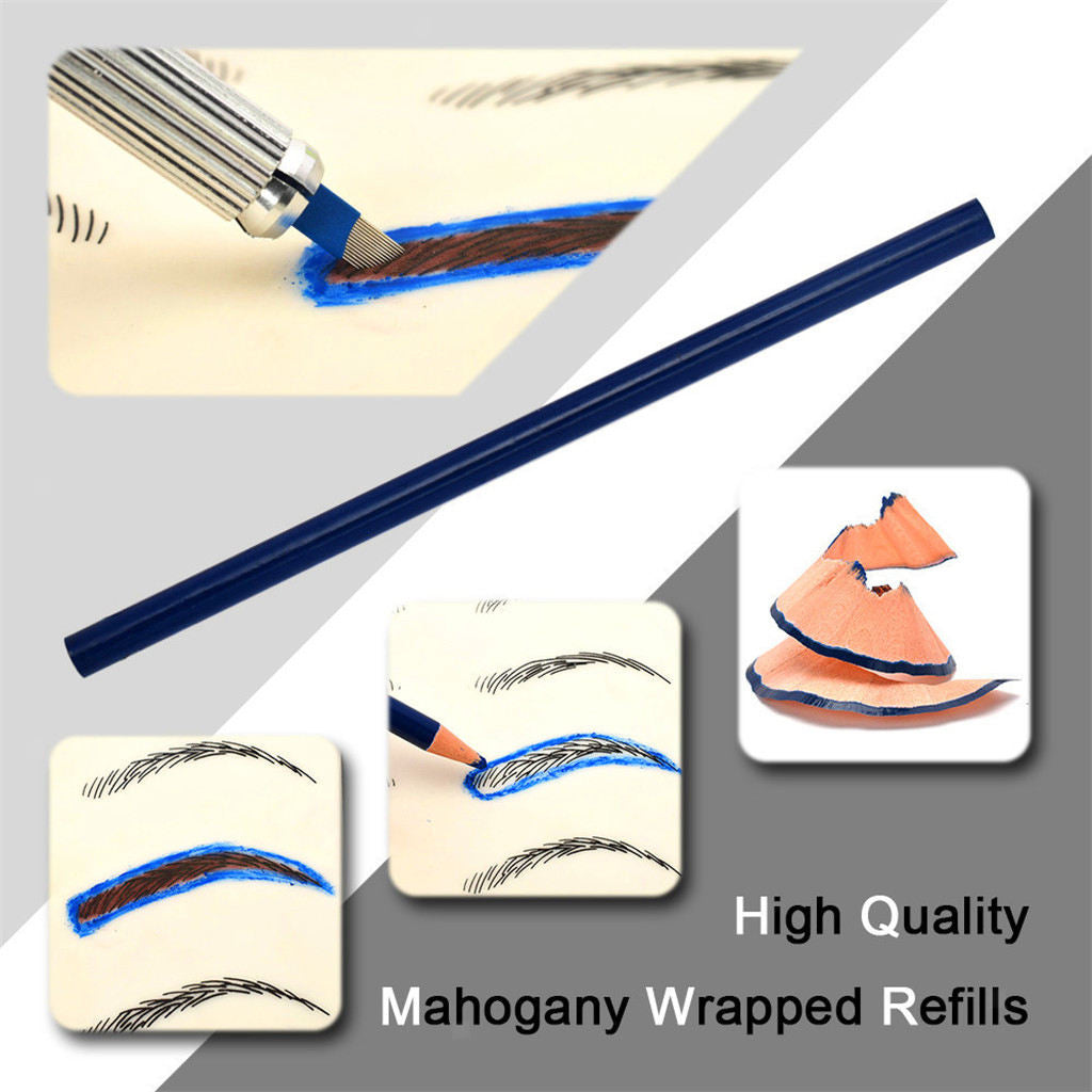 Permanent Makeup Eyebrow Tattoo Needle Pen Pencil Practice Skin Kit Red