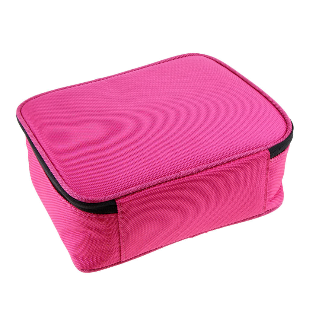 Makeup Organizer Brush Holder Cosmetics Storage Zipper Handbag Travel pink