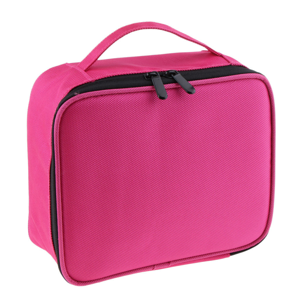 Makeup Organizer Brush Holder Cosmetics Storage Zipper Handbag Travel pink