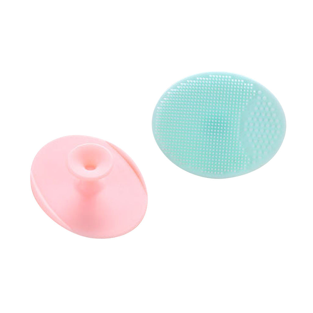 2 Pieces Soft Silicone Face Cleansing Brush Blackhead Remover Facial Cleansing
