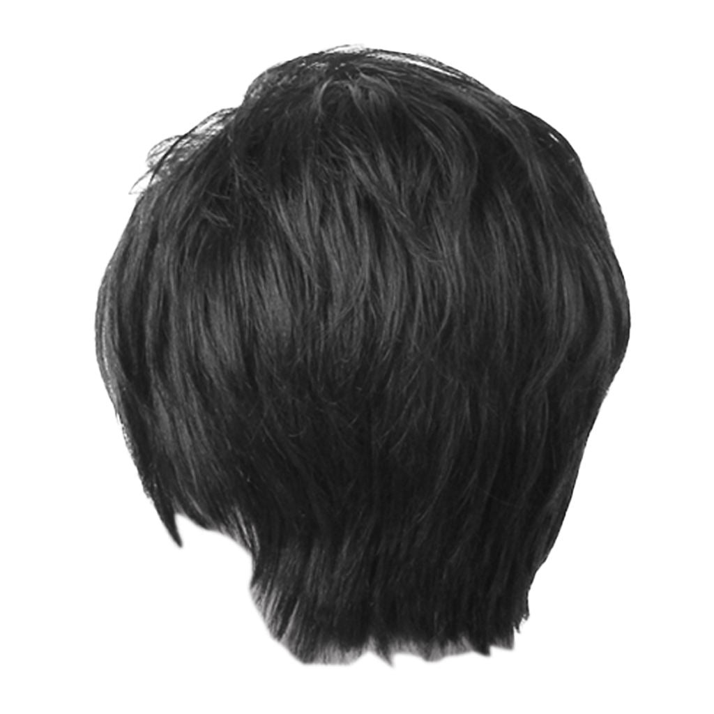 Human Hair Short Pixie Cut Wig Straight Oblique Bangs Full Wig Breathable