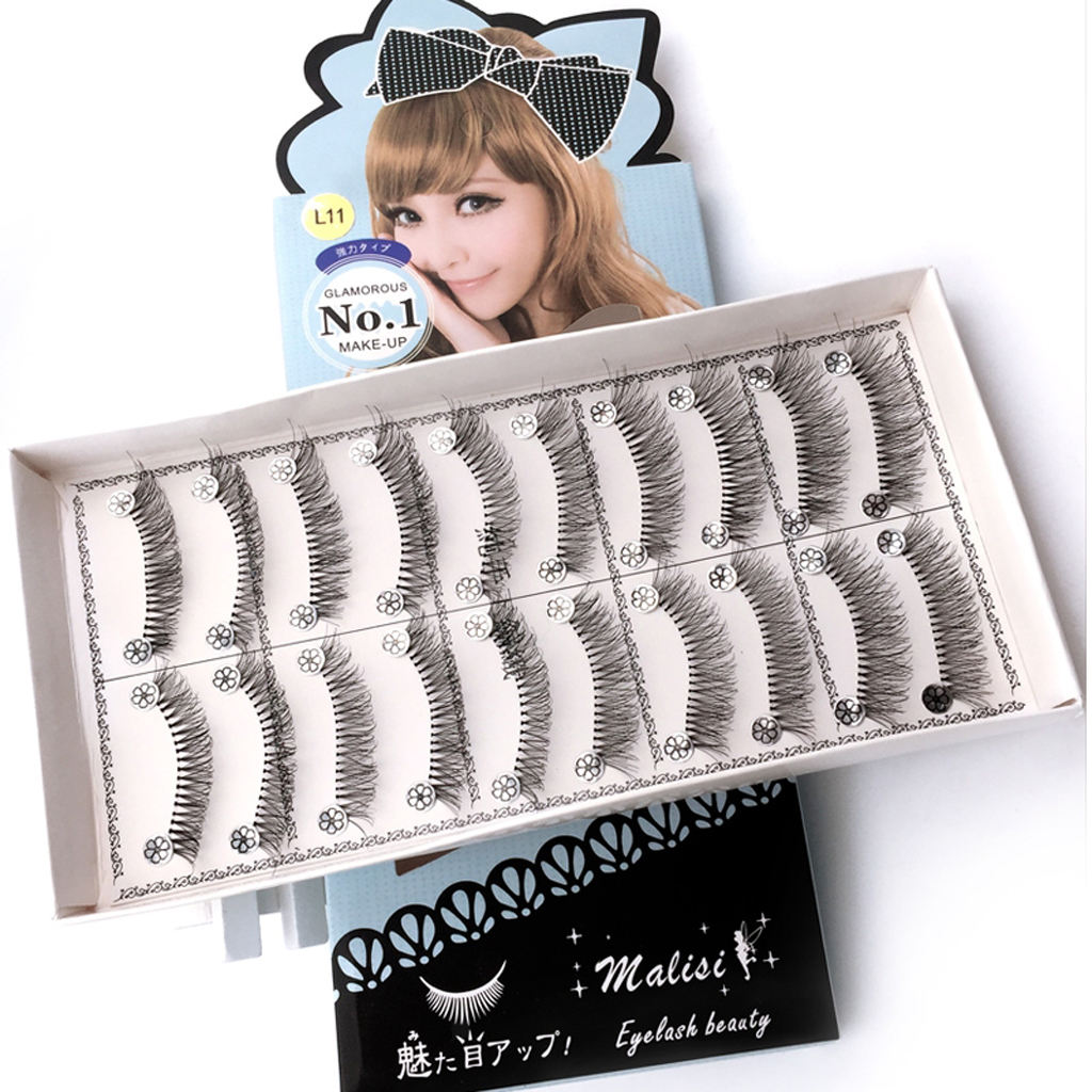 10 Pairs Beauty Natural Make Up Handmade Messy Long Style False Eyelash L11