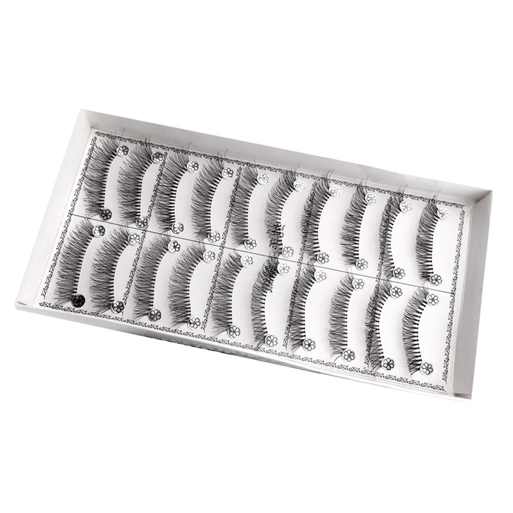 10 Pairs Beauty Natural Make Up Handmade Messy Long Style False Eyelash L11