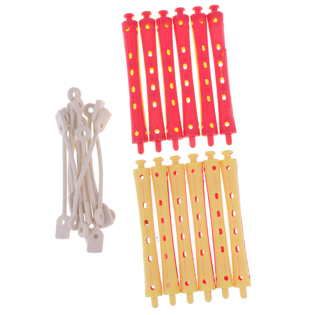 24x Professional Perming Rods Rollers Perm Curlers For Curling Waves Hair