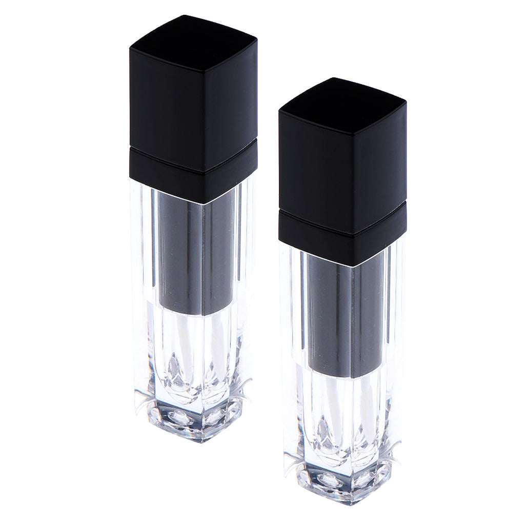 2x 4.5ML Empty Lip Gloss Tube Liquid Lipstick DIY Containers Vials Clear
