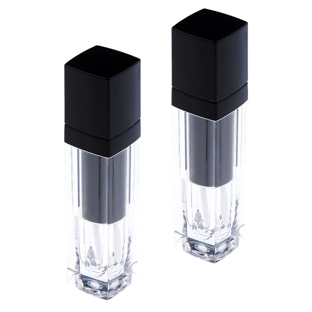 2x 4.5ML Empty Lip Gloss Tube Liquid Lipstick DIY Containers Vials Clear