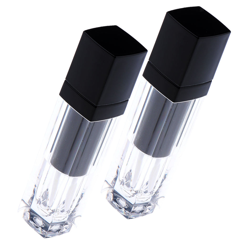 2x 4.5ML Empty Lip Gloss Tube Liquid Lipstick DIY Containers Vials Clear
