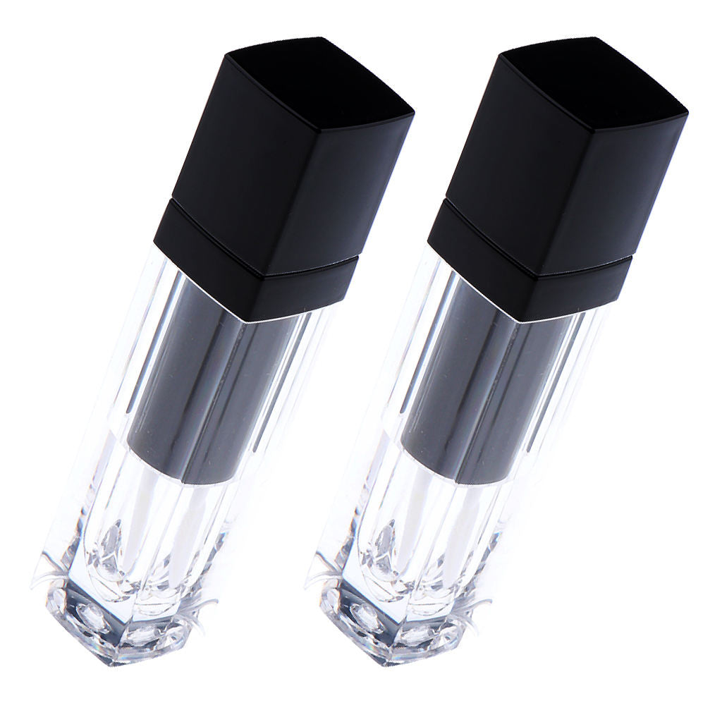 2x 4.5ML Empty Lip Gloss Tube Liquid Lipstick DIY Containers Vials Clear