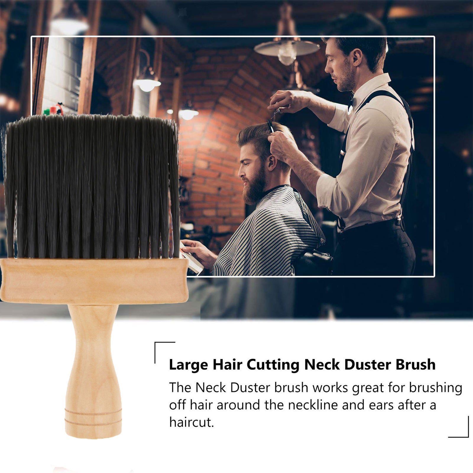 Hairdressing Neck Duster Brush Face Neck Hair Dust Remover Cleaning Brush