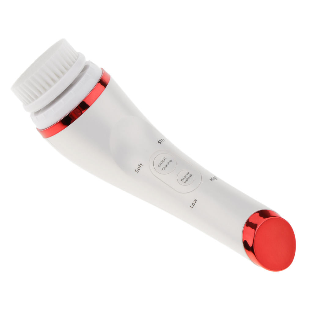 2-Way Electric Facial Cleansing Brush Face Cleanser Blackhead Remover Red