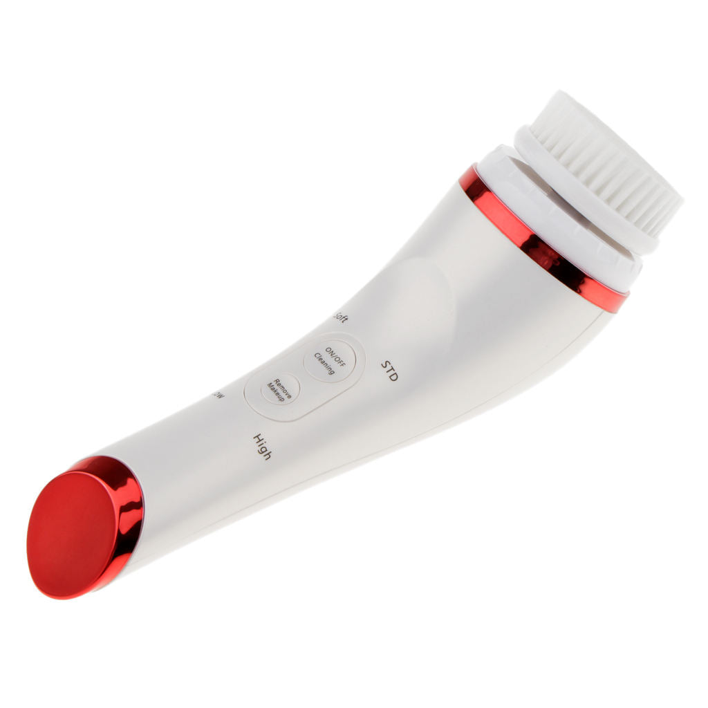 2-Way Electric Facial Cleansing Brush Face Cleanser Blackhead Remover Red