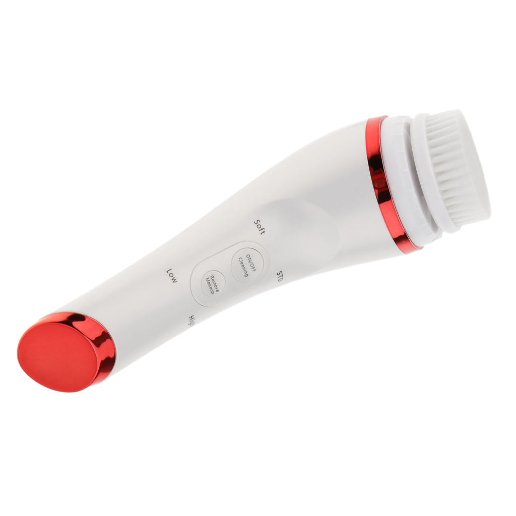 2-Way Electric Facial Cleansing Brush Face Cleanser Blackhead Remover Red