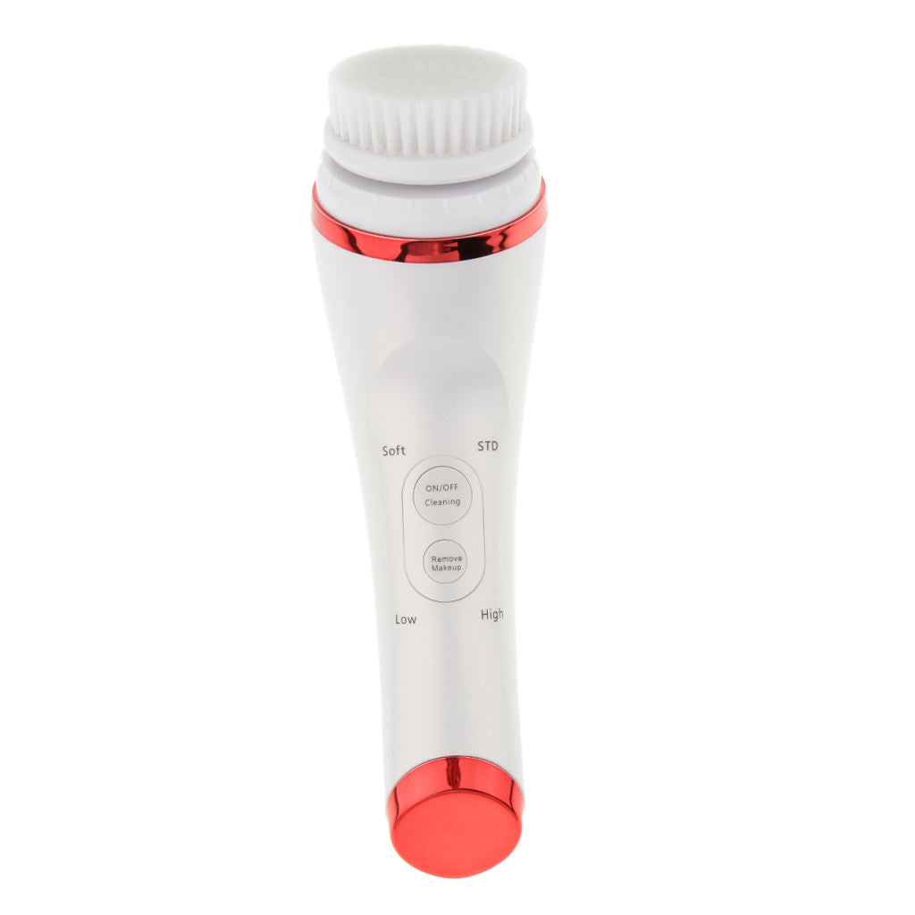 2-Way Electric Facial Cleansing Brush Face Cleanser Blackhead Remover Red