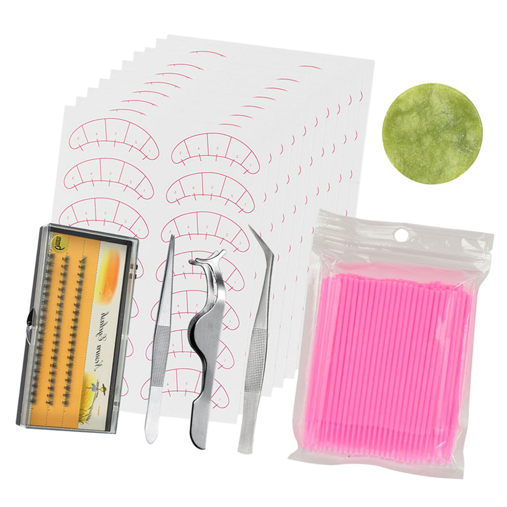 124x Eyelash Extension Tool Set Eyelashes Grafing Applicator Mixed Pink