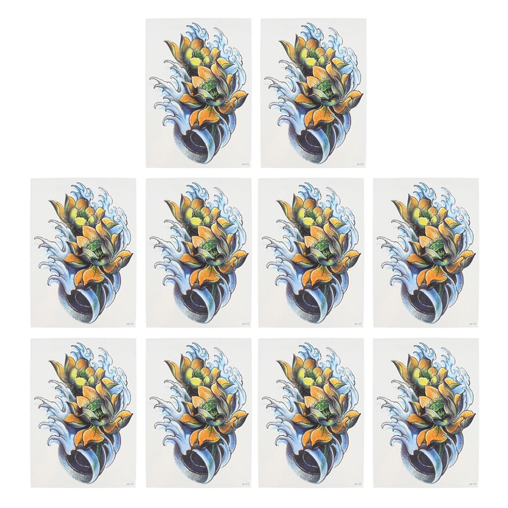 Temporary Flash Tattoo Inspired Stickers Body Art Transfer Stencil Papers HB-079