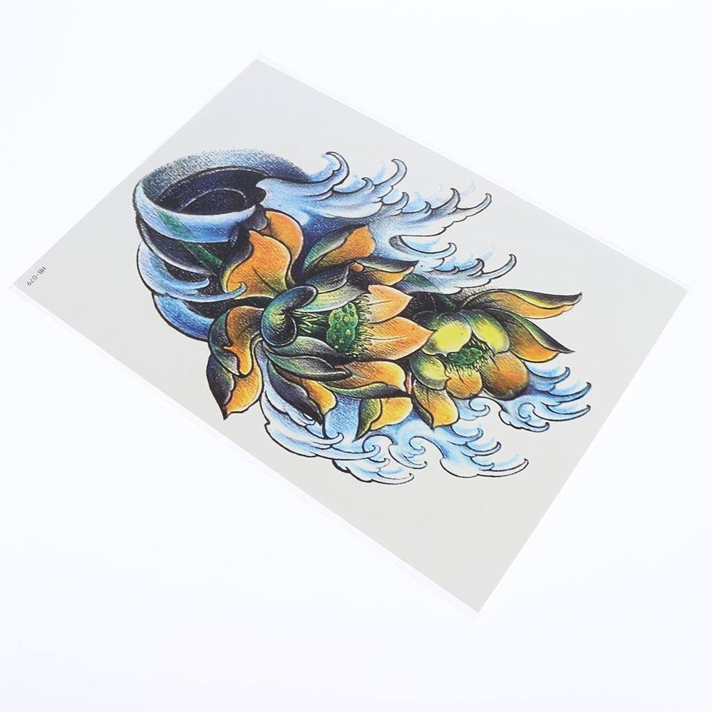 Temporary Flash Tattoo Inspired Stickers Body Art Transfer Stencil Papers HB-079