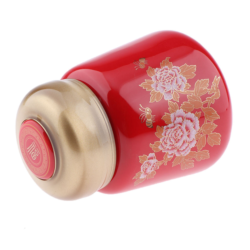 Leakproof Empty Ceramic Powder Makeup Pot Honey Tea Tin Bottle Containers Red