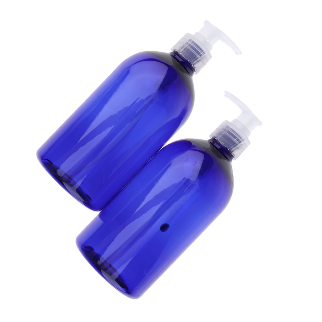 4Pcs 500mL Travel Lotion Pump Bottles Makeup Shower Gel Storage Containers