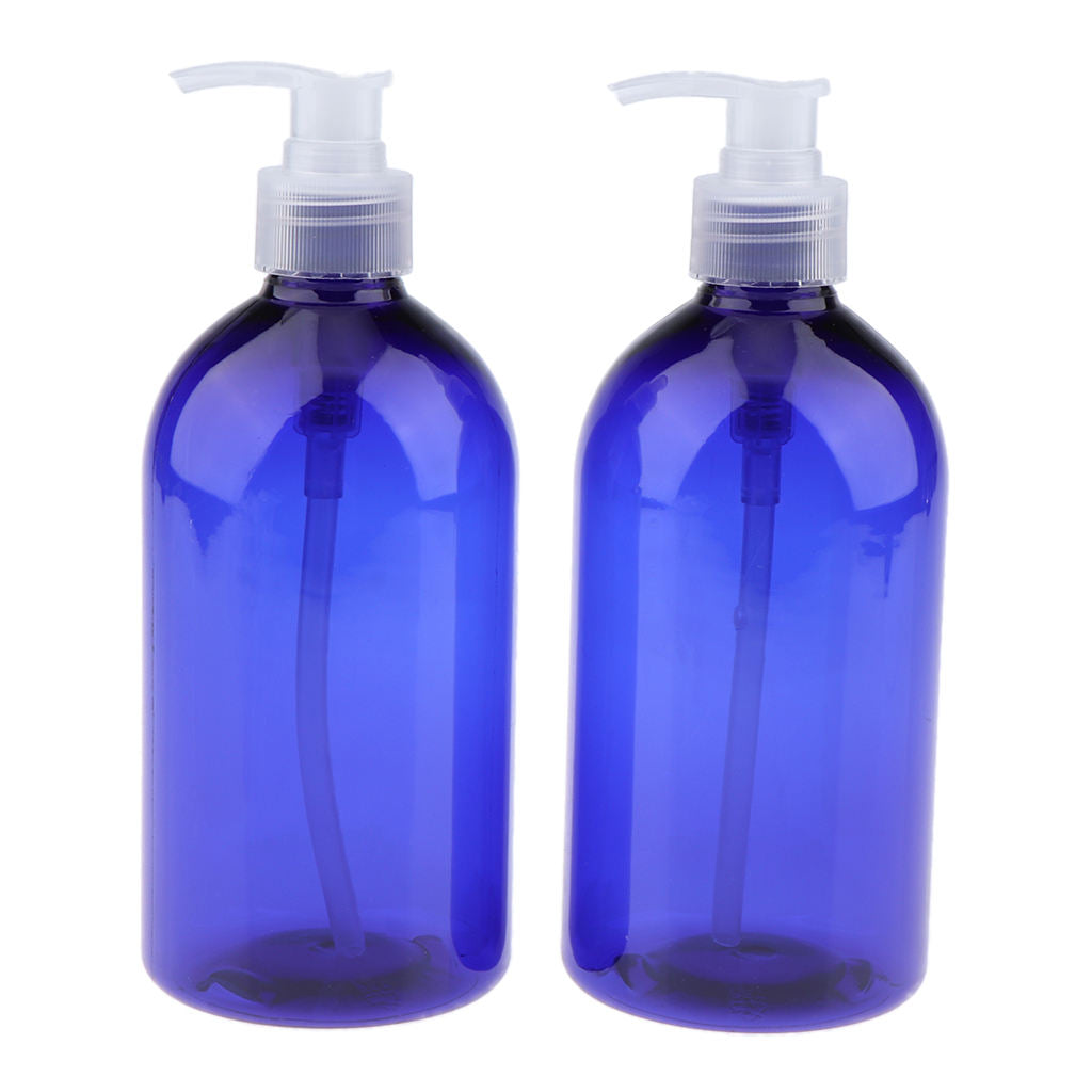 4Pcs 500mL Travel Lotion Pump Bottles Makeup Shower Gel Storage Containers