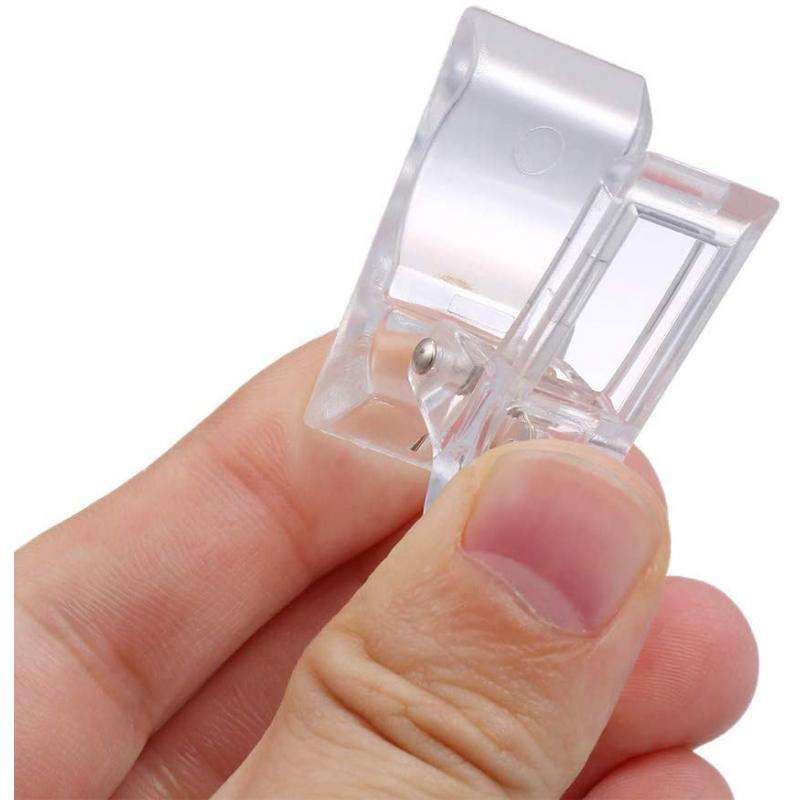 10Pcs DIY Nail Tips Clip Clamps for Poly Gel Quick Building Extension Tool