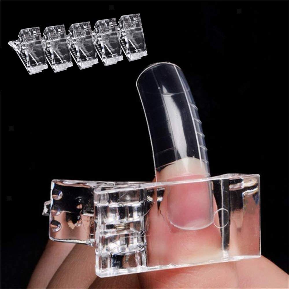 10Pcs DIY Nail Tips Clip Clamps for Poly Gel Quick Building Extension Tool