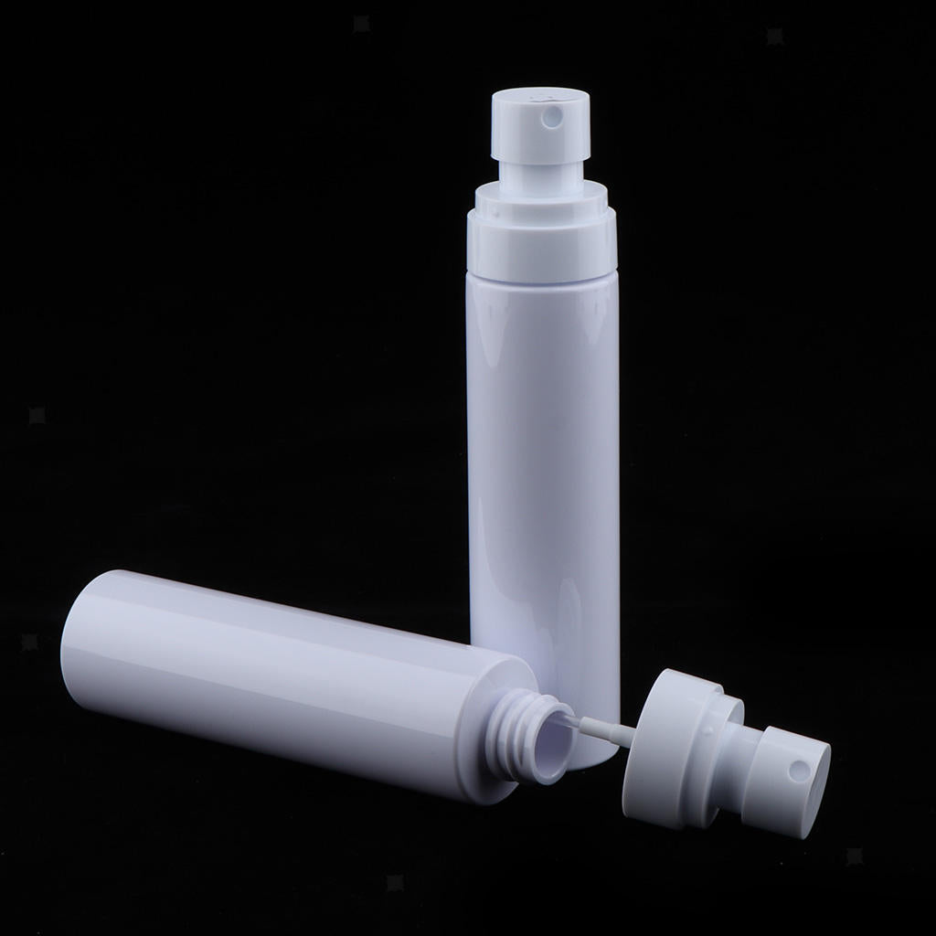 6pcs PET Empty Fine Mist Spray Bottles Water Sprayer Refillable White 100ml