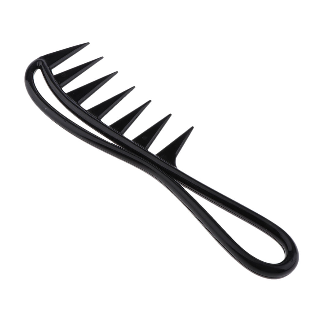 Pack of 2 Wet Dry Dual Use Plastic Hair Lift Combs Salon Scalp Massage Comb