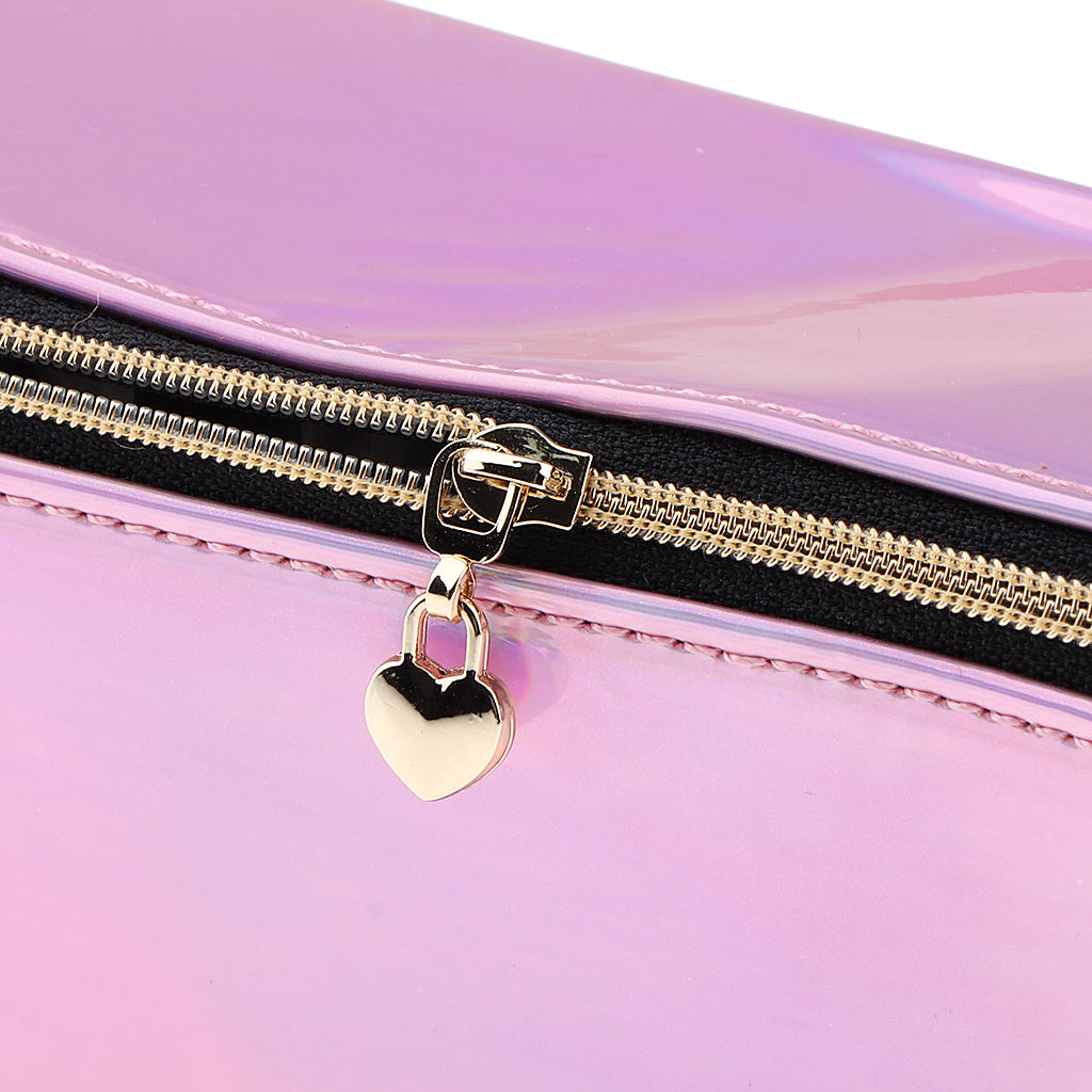 Specular Toiletry Makeup Bag Travel Case Zipper Cosmetic Organizer Pink
