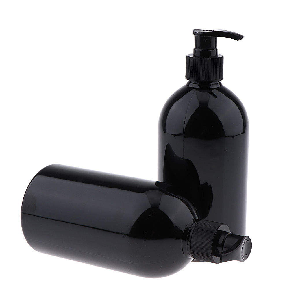 6Pcs 500mL Empty Lotion Bottles Pump Shampoo Dispenser Containers Refillable