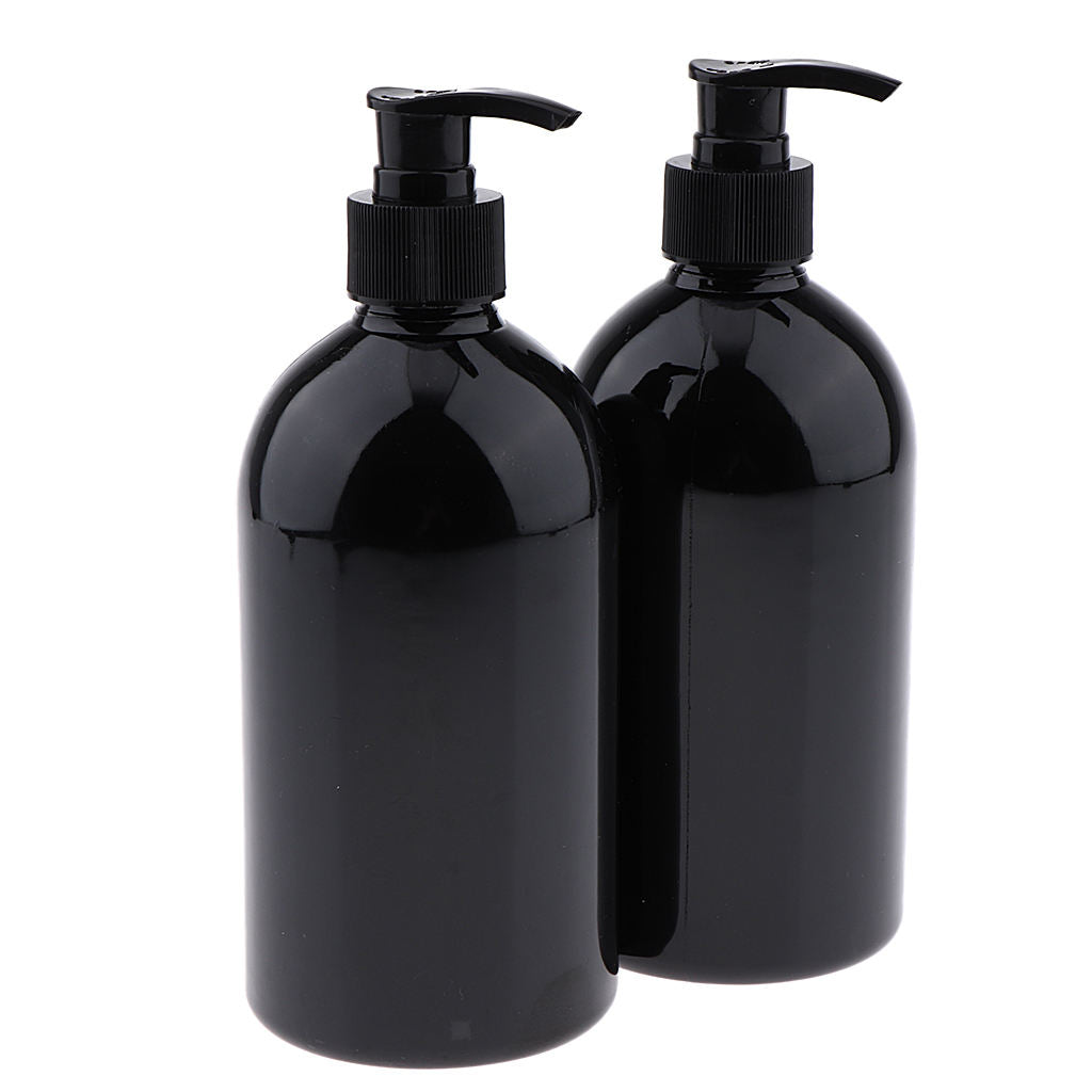 6Pcs 500mL Empty Lotion Bottles Pump Shampoo Dispenser Containers Refillable