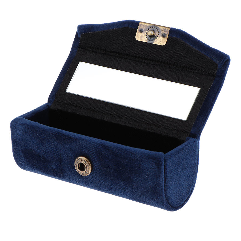 Velveteen Lip Gloss Box Lipstick Storage Case Jewelry Cosmetics Container