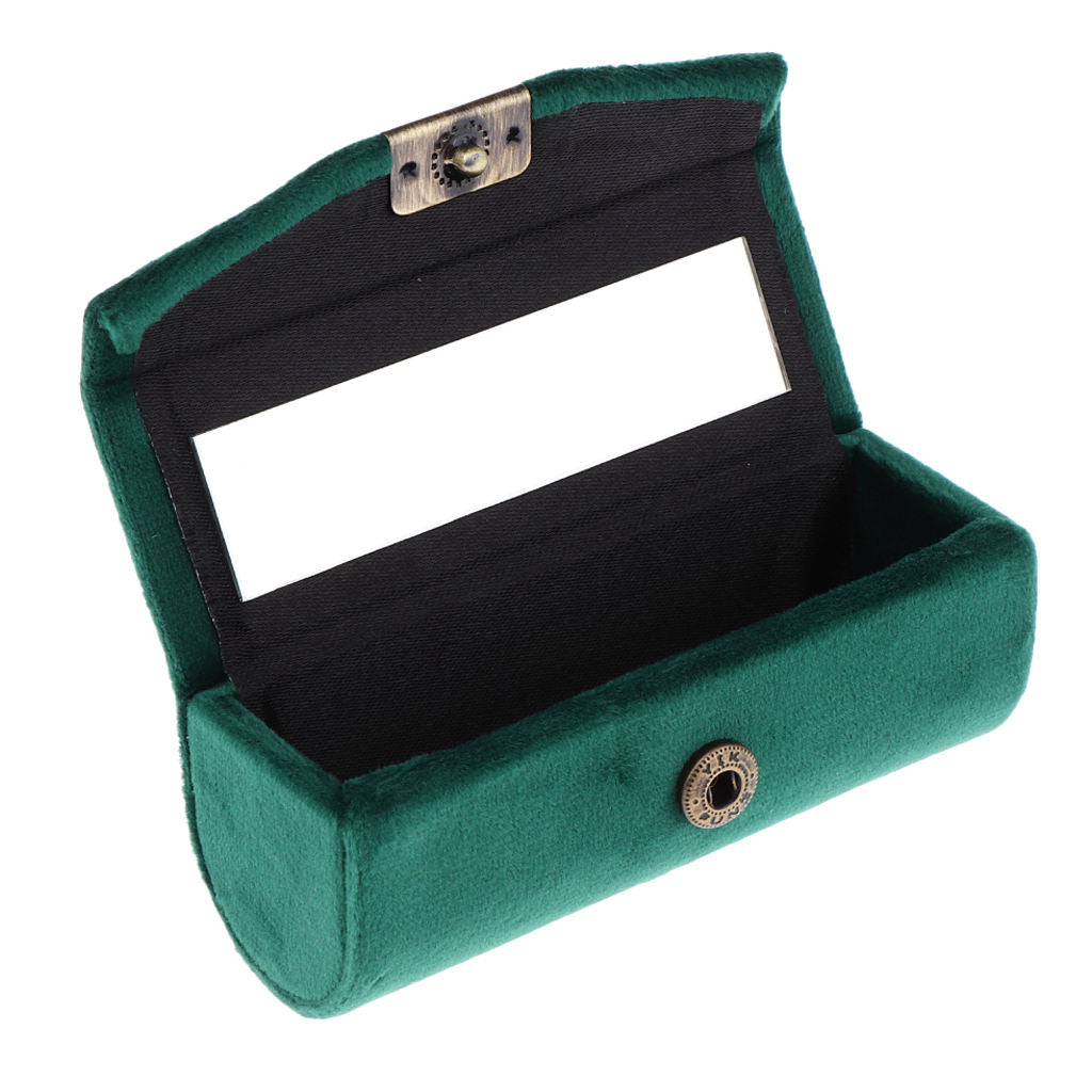 Velveteen Lip Gloss Box Lipstick Storage Case Jewelry Cosmetics Container