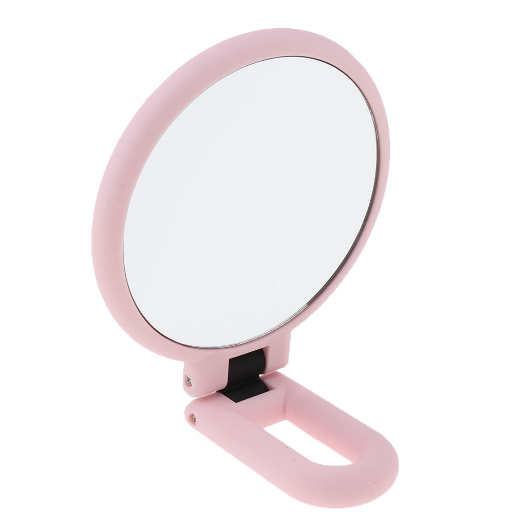 Portable Double Sided Round Handheld Magnifying Makeup Mirror 15X Magnify 2x