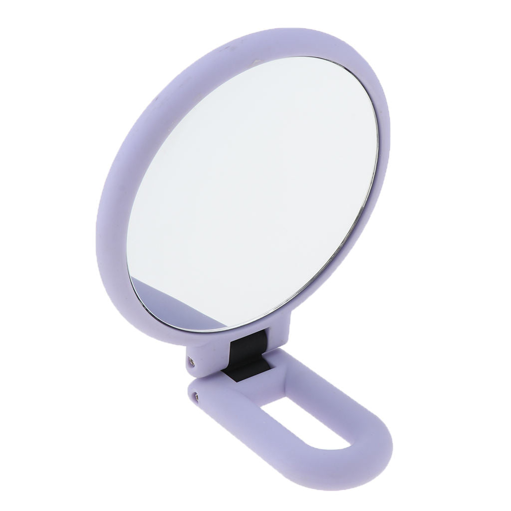 Portable Double Sided Round Handheld Magnifying Makeup Mirror 15X Magnify 2x