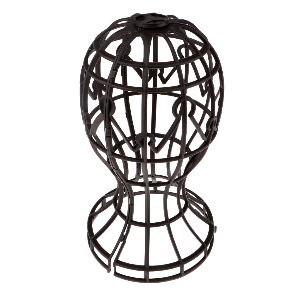 2pcs Collapsible Plastic Wig Hair Extensions Hat Display Holder Stand Organizer