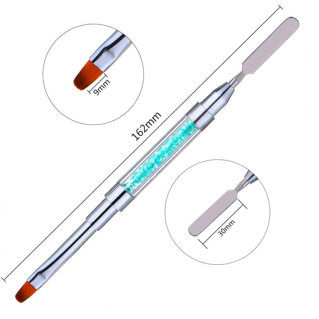 Poly Gel Nail Brush Dual-Ended Poly Acrylic UV Gel Extension Builder 5pcs